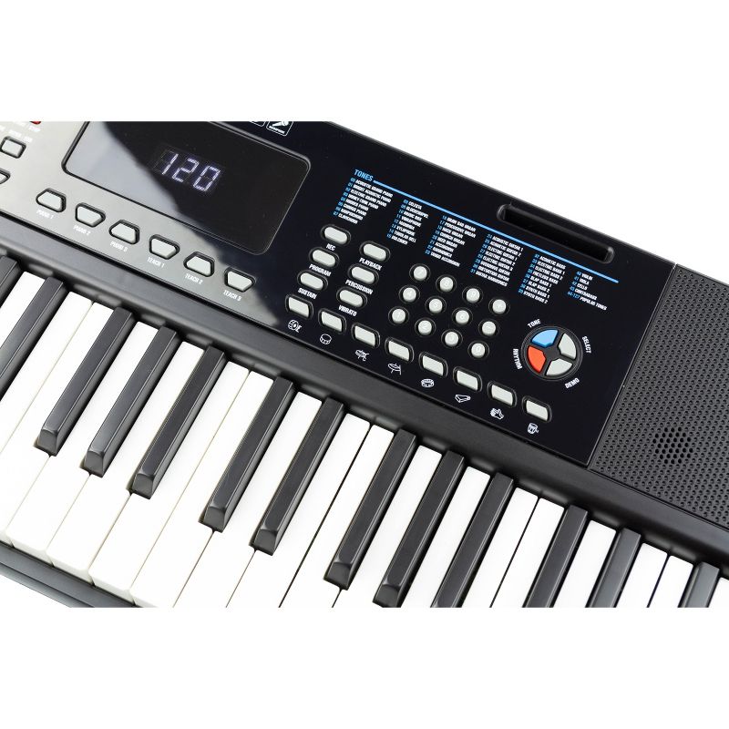 RockJam RJ461LED 61-Key Keyboard Piano with Keynote Stickers & Lessons, 3 of 9