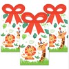 Big Dot of Happiness Jungle Party Animals - Square Favor Gift Boxes - Safari Zoo Animal Birthday Party or Baby Shower Bow Boxes - Set of 12 - 2 of 4