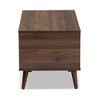 Linas Wood Coffee Table Walnut - Baxton Studio: Mid-Century Modern Design, Rubberwood Frame, Rectangular Shape - 3 of 4