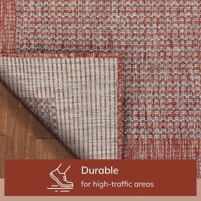 Coral Breeze 9' x 12' Synthetic Rectangular Easy-Care Outdoor Rug