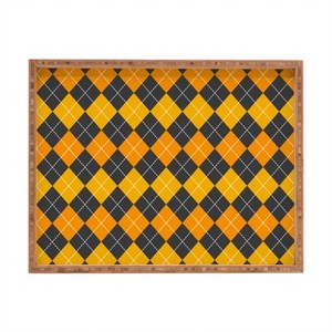 Avenie Halloween Collection Argyle Rectangular Tray - Deny Designs - 1 of 2
