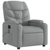 VidaXL Massage Recliner Chair Light Gray Fabric - 3 of 4