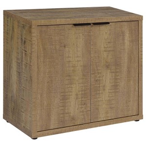 Coaster Pepita Farmhouse 2 Door Wood Accent Cabinet with Adjustable Shelves Mango Brown - 1 of 4