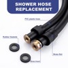 WOWOW PVC 63 in. Shower Head Hose in Matte Black - 2 of 4