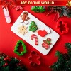 Joyfy Christmas Cookie Cutters in Stainless Steel with 3.5í plus Grip and a Rolling Pin for Xmas Holiday Party Baking Supplies - 4 of 4
