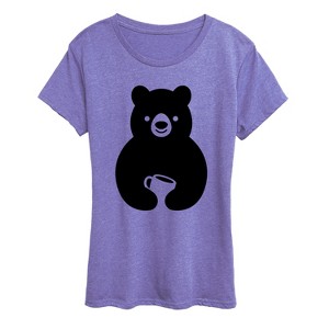Women's - Instant Message - Coffee Bear Short Sleeve Graphic T-Shirt - 1 of 4