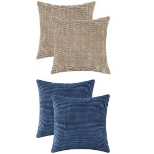 REGALWOVEN 4 Pcs Solid Modern Throw Pillow Covers for Home Decor 18" x 18" - 1 of 4