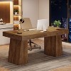 Tribesigns 55 Inches Home Office Executive Desk with Double Trapezoid Base - 4 of 4