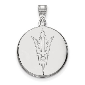 Black Bow Jewelry 14k White Gold Arizona State Sun Devils NCAA Large Pendant - 1 of 3