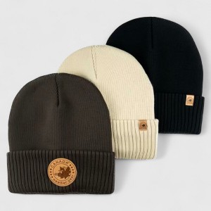 Canada Weather Gear Boys 3-Pack Beanie - Winter Knit Rib Cuff Beanie Hats – Warm Kids Beanies for Cold Weather - 1 of 4
