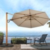 GRANDPATIO Offset 10Ft Cantilever Umbrella 360 Rotation with Cross Base - 3 of 4