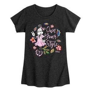 Girls' - Disney - Own Your Style Fitted Short Sleeve Graphic T-Shirt - 1 of 4