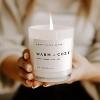 Sweet Water Decor Warm and Cozy 11oz White Jar Soy Candle - image 3 of 3