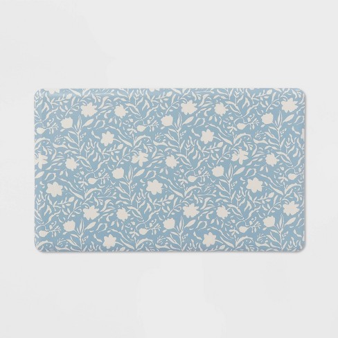 30 x 18 Floral Comfort Mat Blue - Threshold™