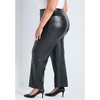 Avenue Women's Plus Size Tessa Vegan Leather Wide Leg Pant - 4 of 4