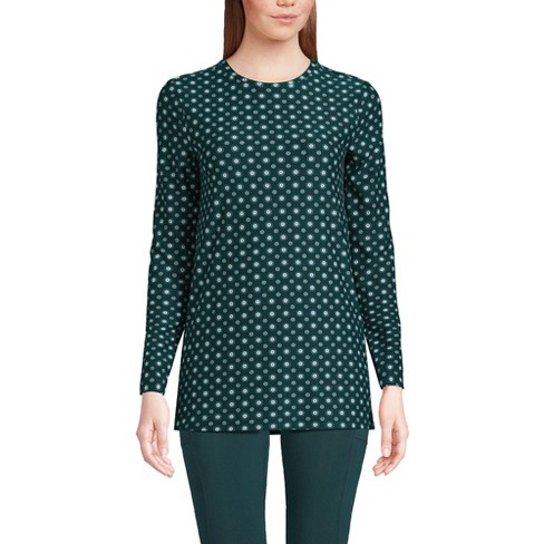 Lands' End Women's Long Sleeve Performance Crew Neck Tunic - image 1 of 2