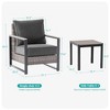 Sonkuki 3 Pieces Patio Set, Chairs and Side Table, PE Rattan Wicker Patio Furniture with Washable Cushion - 3 of 4