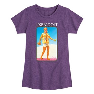 Girls' - Barbie - I Ken Do It Fitted Short Sleeve Graphic T-Shirt - 1 of 4