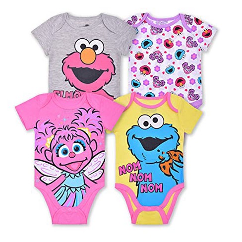 Blue and Pink Sesame Street Abby Cadabby Baby Girls Costume Bodysuit and Hat 