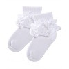 Memoi Girls' Layered Lace Cotton Blend Anklet Socks - 2 of 3