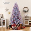 Tangkula 7.5FT Pre-lit Artificial Christmas Tree Hinged Xmas Tree with 1300 Branch Tips 550 Warm White LED Lights 8 Lighting Modes and Metal Stand - 3 of 4