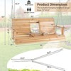 Infans Porch Swing Chair w/Stand Cupholder & Adjustable Chains A-Shaped Metal Frame - 3 of 4