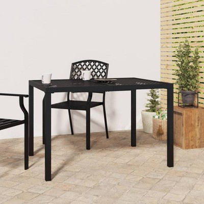 vidaXL Patio Table Anthracite 43.3 in.x31.5 in.x28.3 in. Steel