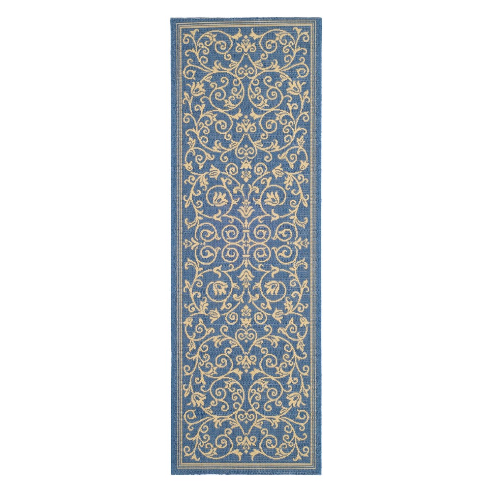 x 6'7in Vaucluse Outdoor Rug Blue/Natural