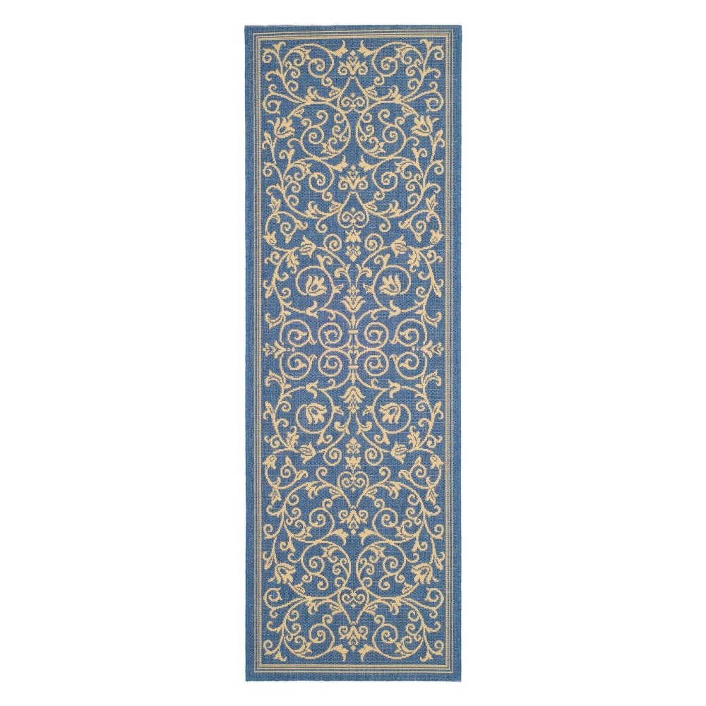 2'3in x 6'7in Vaucluse Outdoor Rug Blue/Natural - Safavieh