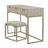 Contemporary Wood Console Table Dressing Table Desk with Mirror and Stool Set - Olivia & May - image 2 of 4