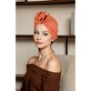 Anna-Kaci Vintage Turban Headwrap with Large Bow Elegant Soft Stretch Headscarf for Women - 3 of 4