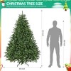 NicBex 7ft Prelit Artificial Christmas Tree with 2231 Branch Tips and 700 LED Lights for Decorations, Green - 2 of 4
