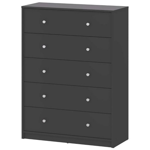 Wood Portland 5 Drawer Chest In Gray Tvilum Target