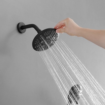 Matte Black Dual Function Rain Shower Faucet with Handheld