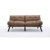 CAVINAS Modern Folding Sofa, Upholstered Convertible Sofa, Versatile 2-in-1 Sofa Bed, Loveseat Sofa with Adjustable Armrests and Backrest - 2 of 4