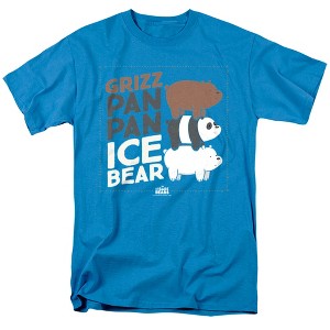 We Bare Bears Grizz Pan Pan Ice Bear Adult T-Shirt - 1 of 4