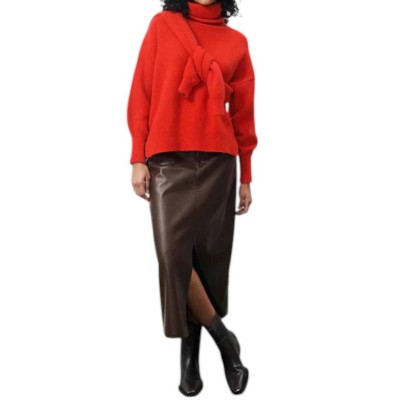 Women's Nassia leather skirt - FRNCH