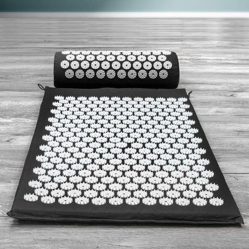 Sorbus Deluxe Acupressure Mat Pillow Combo Set - Relieves Your Stress of Lower Upper Back and Sciatic Pain (Black), 5 of 6