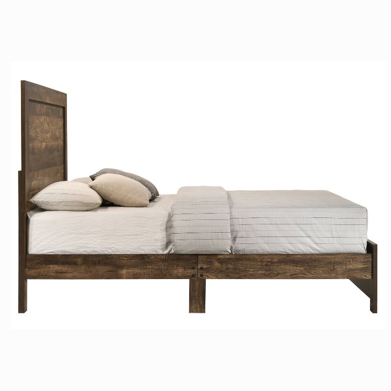 Culver Rustic Low Profile Bed Frame Walnut - miBasics, 5 of 7