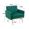 Accent Chair, Armchair Single Sofa, Modern Comfy Upholstered Reading Accent Chairs With Tufted Button Back - 2 of 4