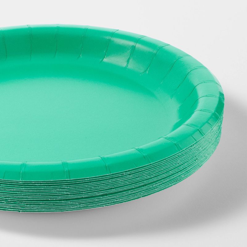 20ct 8.5&#34; Disposable Dinner Plates Green - Spritz&#8482;, 3 of 4
