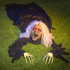 Joyfy Halloween Groundbreaker Zombie Decoration, Animated Zombie Witch with Lighted Eyes and Sound, Outdoor Lawn Yard Graveyard Decoration - 3 of 4