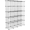 20 Storage Shelves with 20 Cube Wire Grid, Metal Grid Shelving Unit with Stackable Shelves, Black 13.8" x 13.8" - 4 of 4