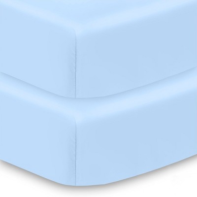BreathableBaby All-in-One Fitted Sheet & Waterproof Cover for 52" x 28" Crib Mattress (2-Pack)