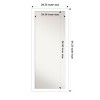 28" x 64" Wedge Framed Full Length Floor/Leaner Mirror White - Amanti Art - image 4 of 4