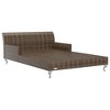 vidaXL Sun Lounger Brown and Cream Poly Rattan, Powder-Coated Steel, Fabric - 4 of 4