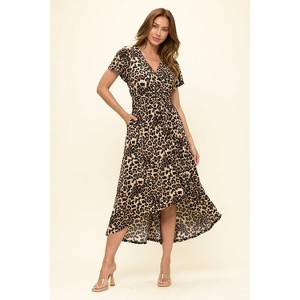 WEST K Women's Georgia Faux-Wrap Maxi Dress with High-Low Hem and Tie Waist - 1 of 4