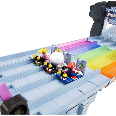 Hot Wheels Mario Kart orders Rainbow Road Raceway Set with 2 1:64 Scale Vehicles