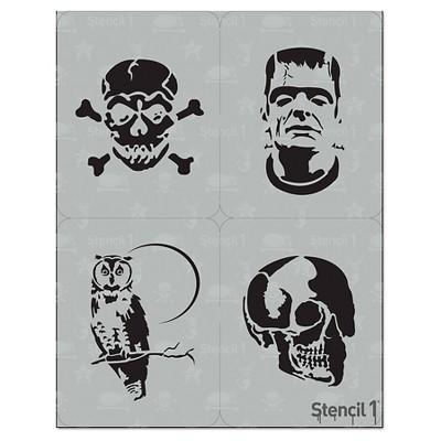 Stencil1 Halloween Multipack 4ct - Stencil 8.5" x 11"