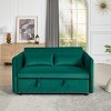 NicBex 3 in 1 Convertible Sofa Bed Loveseat Couch with Pull Out Bed & Side Pockets,Upholstered Velvet Sleeper Sofa for Living Room,Bedroom - 4 of 4